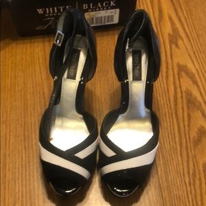 Black and white shoes